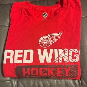 Red Detroit Red Wings Hockey T-Shirt